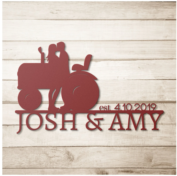 Personalized Tractor Couple