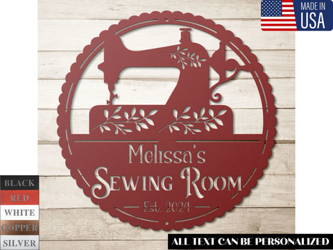 Metal Sewing Room Monogram