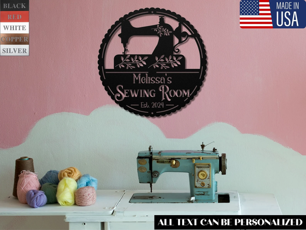 Metal Sewing Room Monogram