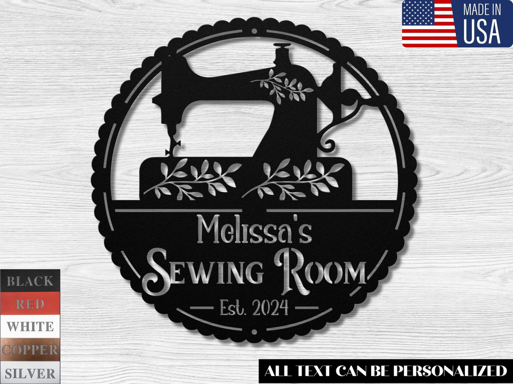 Metal Sewing Room Monogram