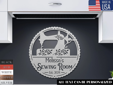 Metal Sewing Room Monogram