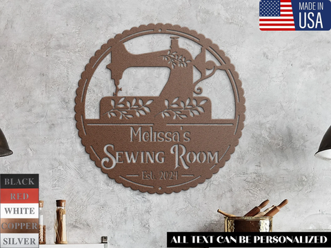 Metal Sewing Room Monogram