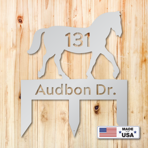 Horse Metal Address Stake