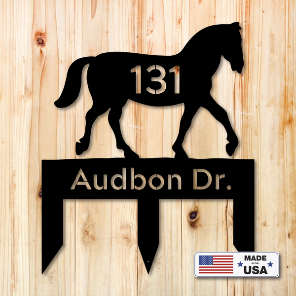 Horse Metal Address Stake