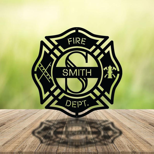 Personalized Firefighter Monogram