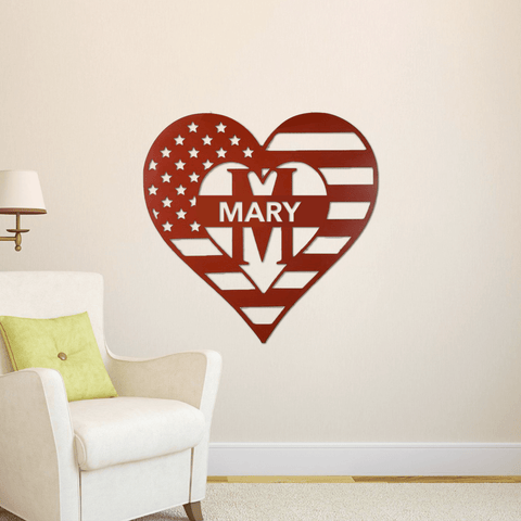 USA Heart Flag