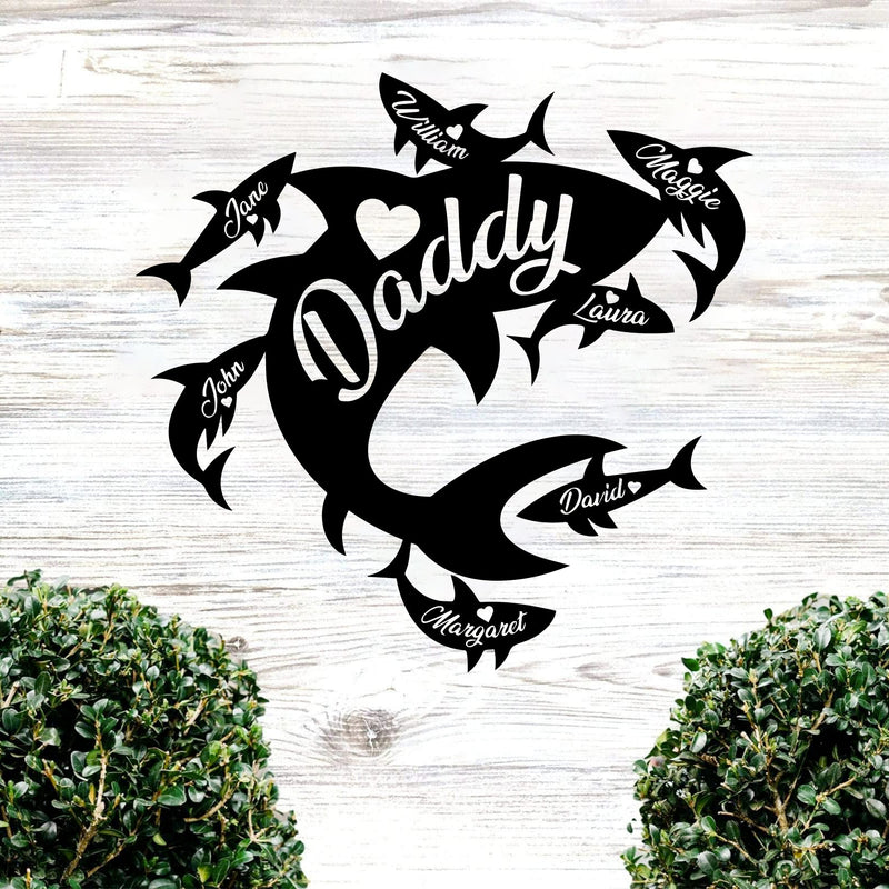 Daddy Shark Metal Art