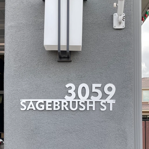 Custom Bold Address Plaque