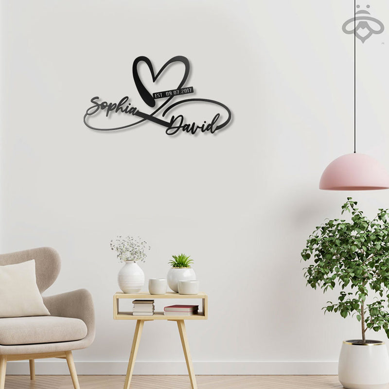 Name & Date Valentine's Day Sign