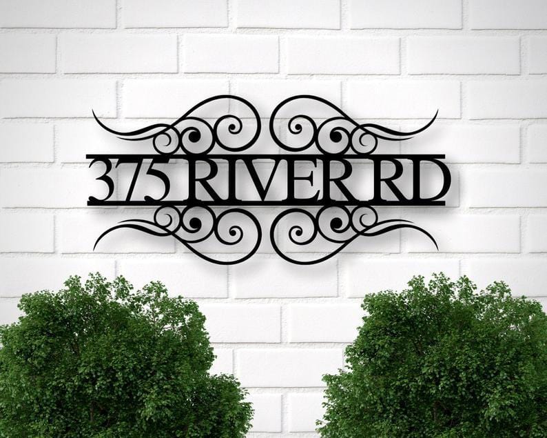 Metal House Number Sign