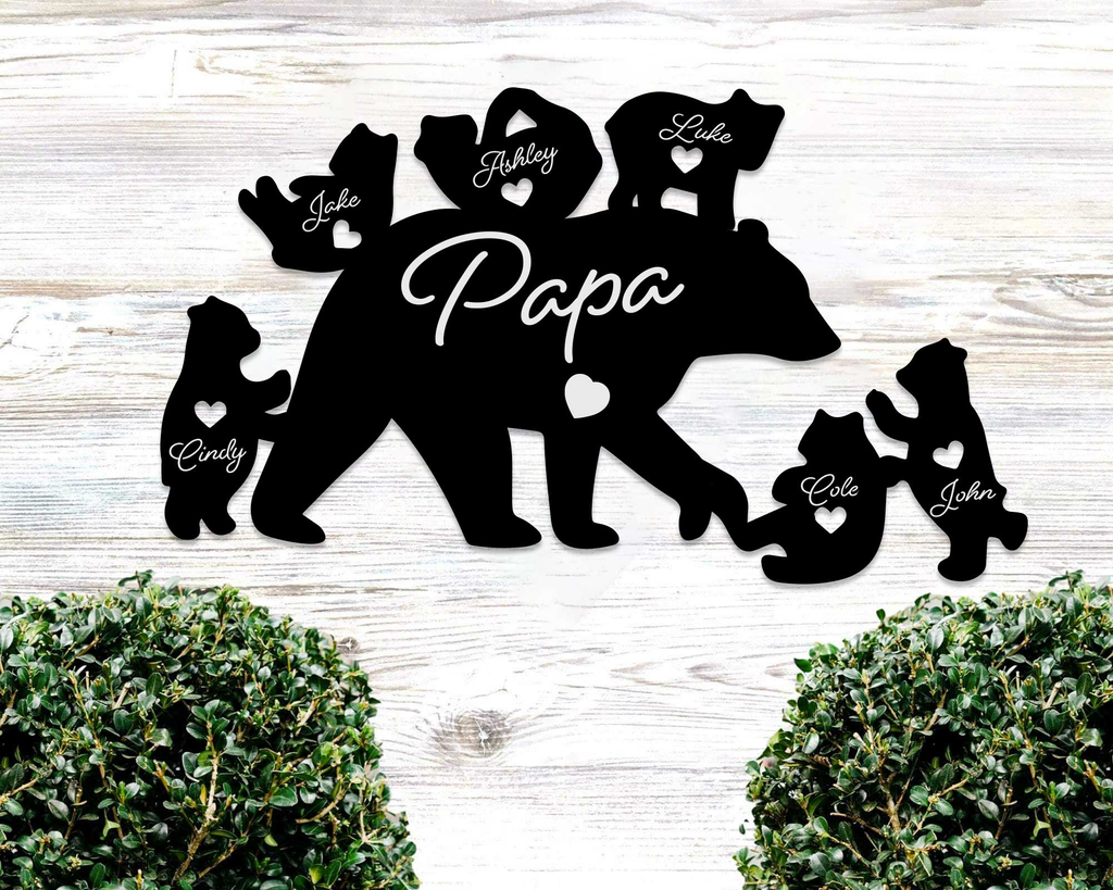 Papa Bear Metal Sign