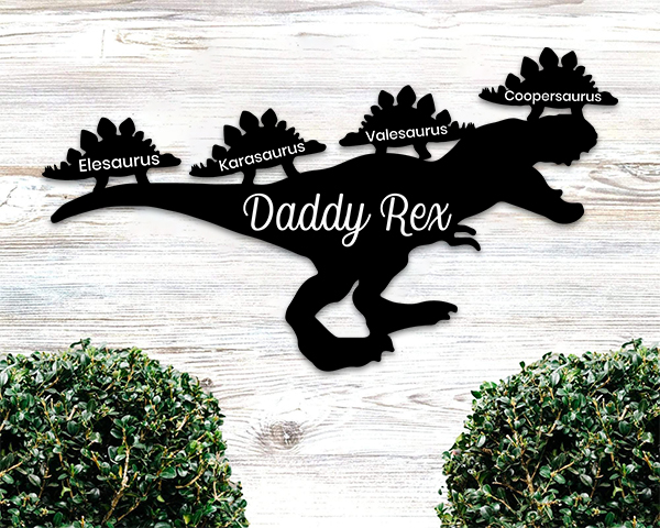 Daddy Rex Metal Sign